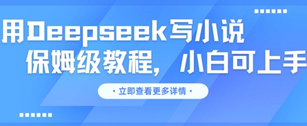 用Deepseek写小说,保姆级教程,小白可实操-俗人圈网创