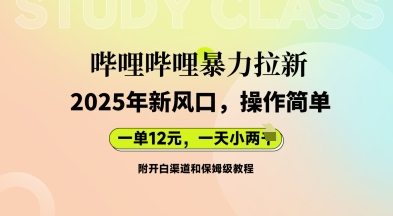 哔哩哔哩暴力拉新:2025年新风口,一单12元,一天数张(附开白渠道和保姆级教程)-俗人圈网创